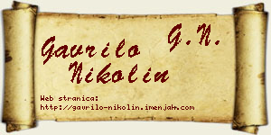 Gavrilo Nikolin vizit kartica
